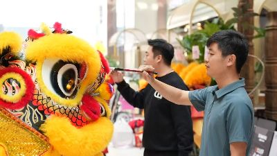 惠州舞狮开业庆典点睛仪式