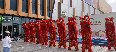 舞狮表演庆贺开业,点燃庆典氛围